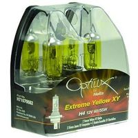 Optilux Extreme Yellow XY H4/9003/HB2 Bulbs, pair